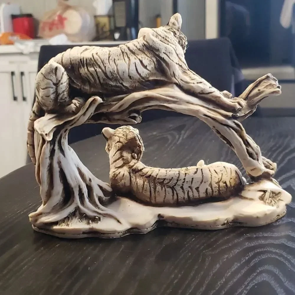 Vintage Resin Tiger Figurine